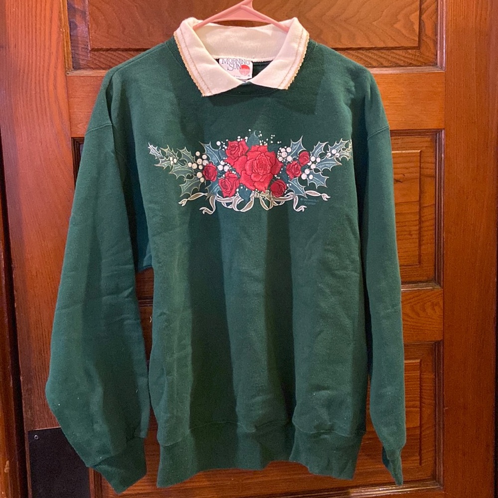 Vintage mock-collar sweatshirt